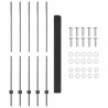 Set de Clôture de Jardin Ensemble de 2 Gris Acier Galvanisé 