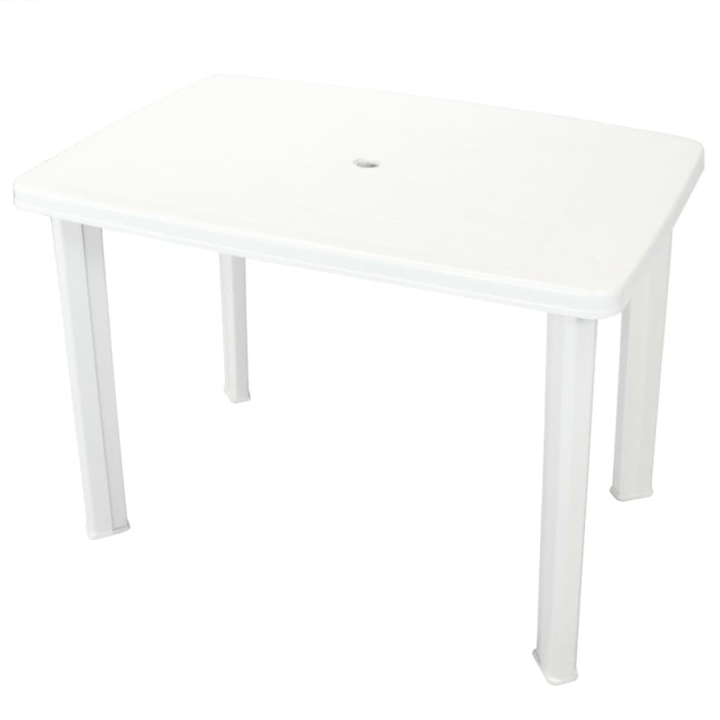Table de jardin Blanc 101 x 68 x 72 cm Plastique Table de jardin Blanc 101 x 68 x 72 cm Plastique