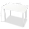 Table de jardin Blanc 101 x 68 x 72 cm Plastique 