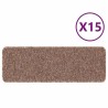 Tapis d'escalier avec backing en latex Marron 25x60 cm 