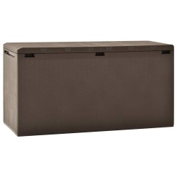 Boîte de rangement de jardin Marron 114x47x60 cm 