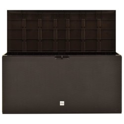 Boîte de rangement de jardin Marron 114x47x60 cm 