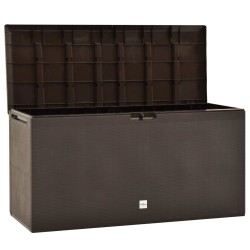 Boîte de rangement de jardin Marron 114x47x60 cm 