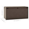 Boîte de rangement de jardin Marron 114x47x60 cm 