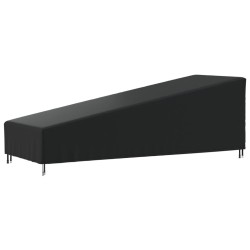 Housse de chaise longue noir 203x81x25/63 cm oxford 420D 