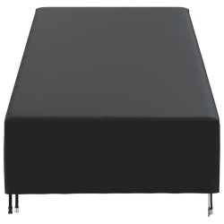 Housse de chaise longue noir 203x81x25/63 cm oxford 420D 