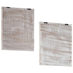 Panneaux muraux sculptés à la main 2 pcs MDF 40x40x1,5 cm 