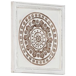 Panneaux muraux sculptés à la main 2 pcs MDF 40x40x1,5 cm 