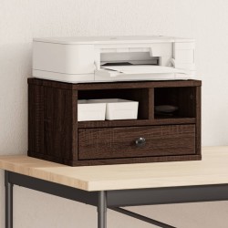 Support d'imprimante chêne marron 40x32x22,5 cm bois ingénierie 