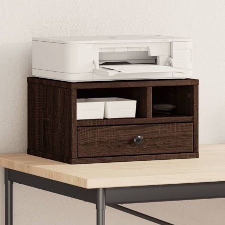 Support d'imprimante chêne marron 40x32x22,5 cm bois ingénierie 