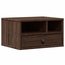 Support d'imprimante chêne marron 40x32x22,5 cm bois ingénierie 