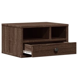 Support d'imprimante chêne marron 40x32x22,5 cm bois ingénierie 