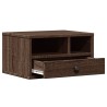 Support d'imprimante chêne marron 40x32x22,5 cm bois ingénierie 