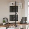 Support de moniteur double noir acier VESA 75/100 mm 