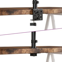 Support de moniteur double noir acier VESA 75/100 mm 