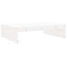 Repose-pied de jardin 120x80 cm blanc bois de pin massif 