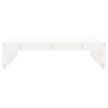 Repose-pied de jardin 120x80 cm blanc bois de pin massif 