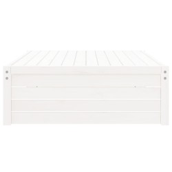 Repose-pied de jardin 120x80 cm blanc bois de pin massif 