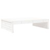 Repose-pied de jardin 120x80 cm blanc bois de pin massif 