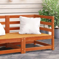 Canapé d'angle de jardin cire marron 70x70x67cm bois pin massif 