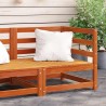 Canapé d'angle de jardin cire marron 70x70x67cm bois pin massif 