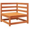 Canapé d'angle de jardin cire marron 70x70x67cm bois pin massif 