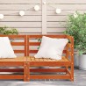 Canapé d'angle de jardin cire marron 70x70x67cm bois pin massif 