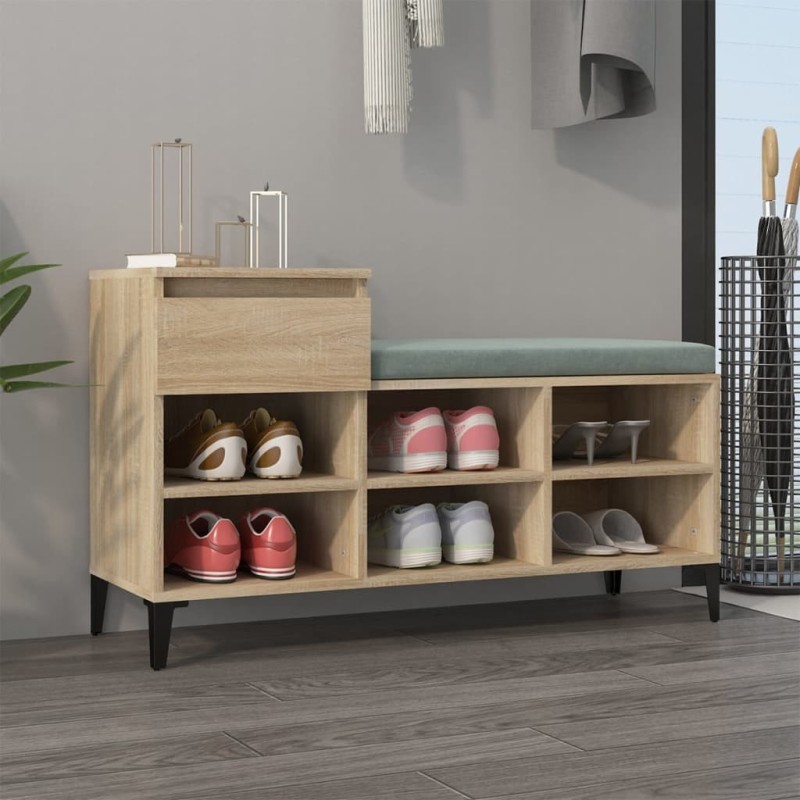 Armoire à chaussures Chêne sonoma 102x36x60cm Bois d'ingénierie 