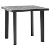 Table de jardin Anthracite 80x75x72 cm Plastique 