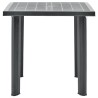 Table de jardin Anthracite 80x75x72 cm Plastique 
