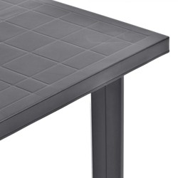 Table de jardin Anthracite 80x75x72 cm Plastique 