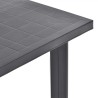 Table de jardin Anthracite 80x75x72 cm Plastique 