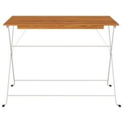 Table de bistro pliante 100x54x71cm Bois acacia solide et acier 