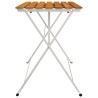 Table de bistro pliante 100x54x71cm Bois acacia solide et acier 
