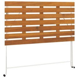 Table de bistro pliante 100x54x71cm Bois acacia solide et acier 