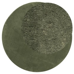 Tapis HUARTE à poils courts doux et lavable vert forêt Ø 100 cm 