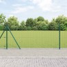 Clôture Euro avec 7 poteaux à flasque 1x10 m en acier galvanisé 
