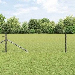 Clôture Hexagonale Grise 0,4x10 m Acier 