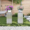 Supports de Plantes d'Extérieur Pilier 2 pcs 24x24x55 cm Acier Inoxydable 