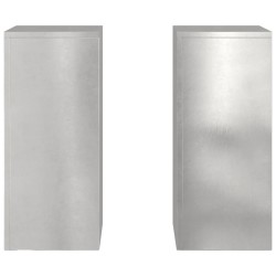 Supports de Plantes d'Extérieur Pilier 2 pcs 24x24x55 cm Acier Inoxydable 