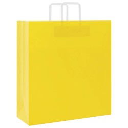Sacs en papier 50 pcs avec poignées jaune 45x17x48 cm 