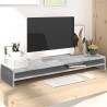 Support de moniteur Gris béton 100x24x13 cm Bois d'ingénierie 