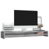 Support de moniteur Gris béton 100x24x13 cm Bois d'ingénierie 
