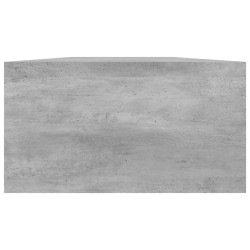 Support de moniteur Gris béton 100x24x13 cm Bois d'ingénierie 