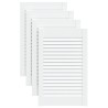 Portes d'armoire à persiennes 4pcs blanc 61,5x39,4cm pin massif 