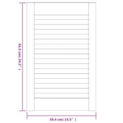 Portes d'armoire à persiennes 4pcs blanc 61,5x39,4cm pin massif 