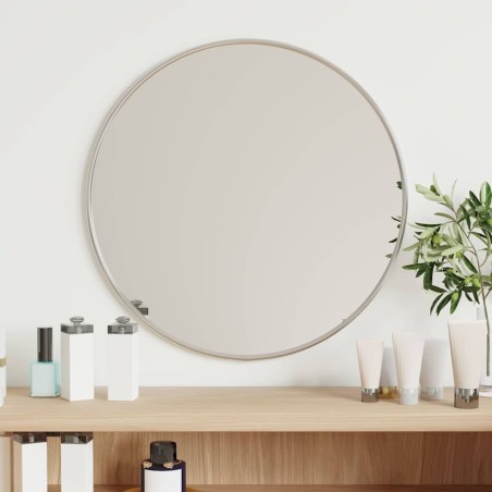 Miroir mural Argenté Ø 40 cm Rond 