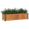 Jardinière 110x30x27,5 cm bois massif d'acacia et acier 