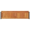 Jardinière 110x30x27,5 cm bois massif d'acacia et acier 