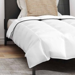 Couette avec oreiller 2 pcs Blanc 140 x 220 cm Bas 